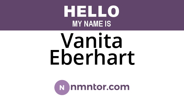 Vanita Eberhart