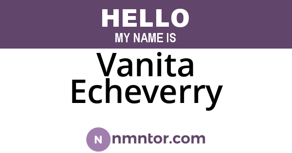 Vanita Echeverry