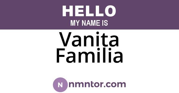 Vanita Familia