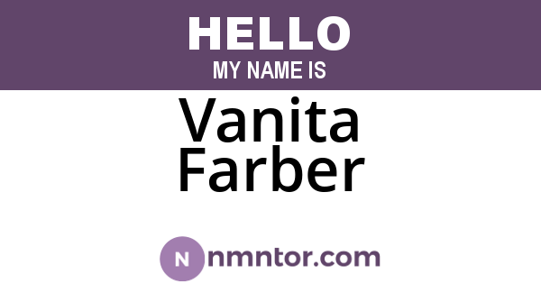 Vanita Farber