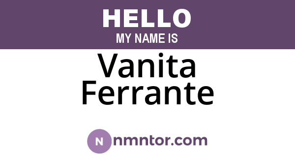 Vanita Ferrante
