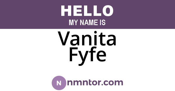 Vanita Fyfe