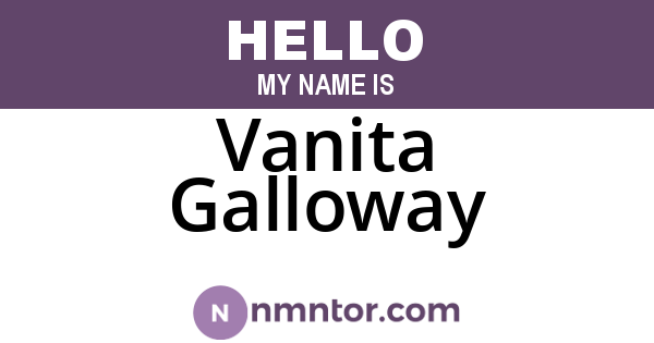 Vanita Galloway