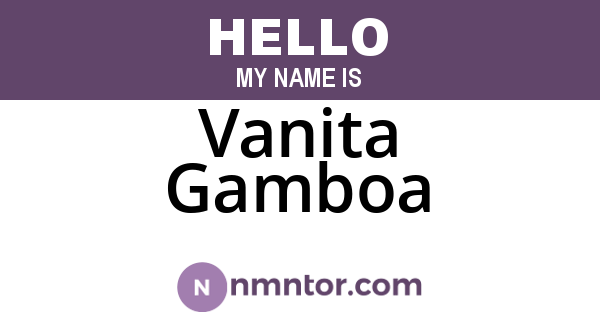 Vanita Gamboa
