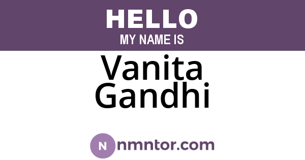 Vanita Gandhi