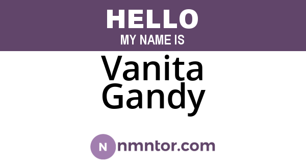 Vanita Gandy