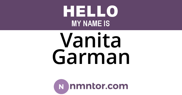 Vanita Garman