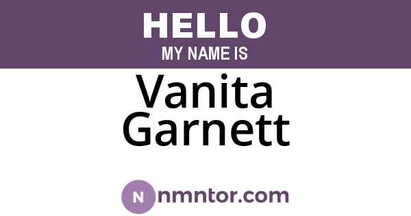 Vanita Garnett