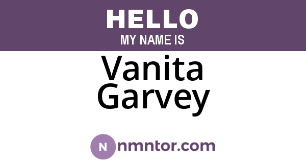 Vanita Garvey