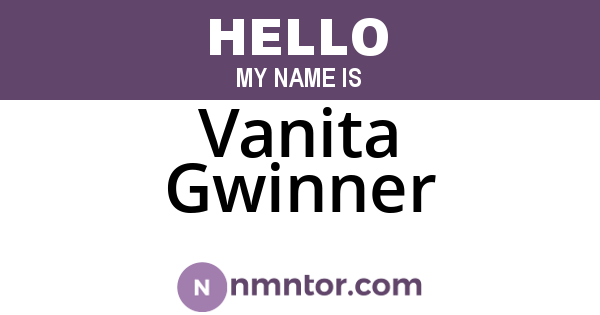 Vanita Gwinner
