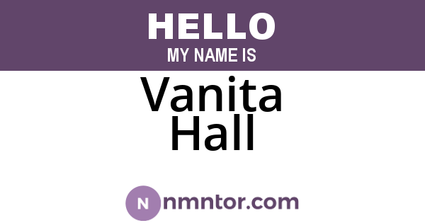 Vanita Hall