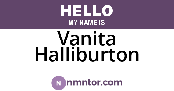 Vanita Halliburton