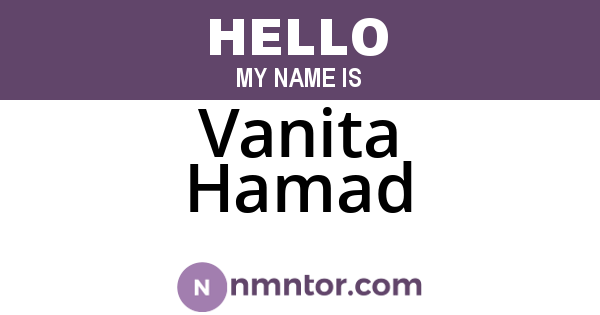 Vanita Hamad