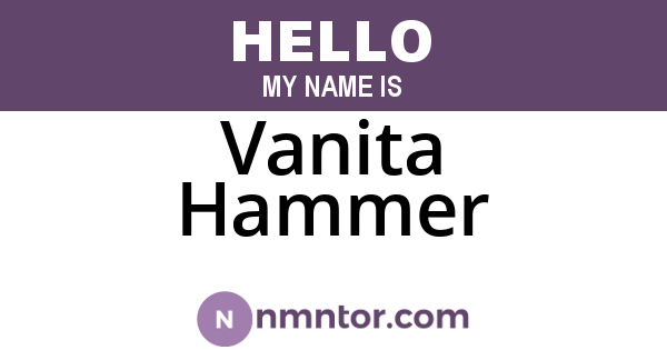 Vanita Hammer