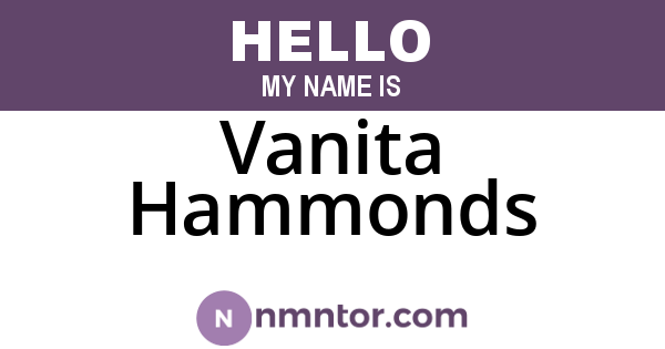 Vanita Hammonds