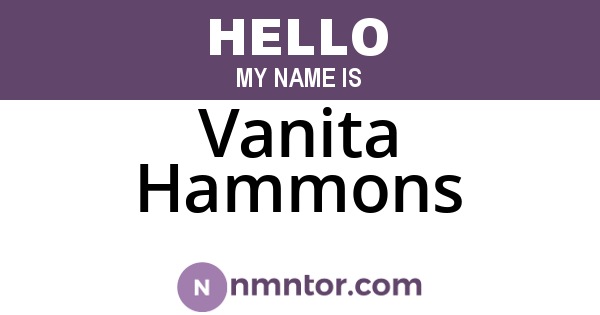 Vanita Hammons