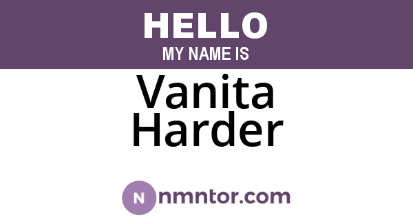 Vanita Harder