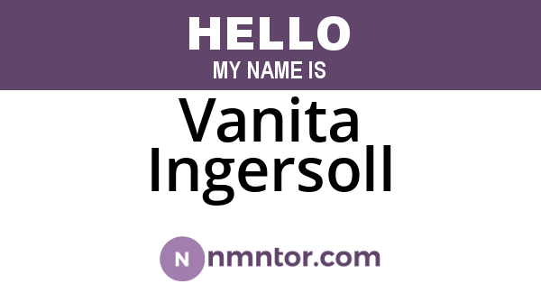 Vanita Ingersoll