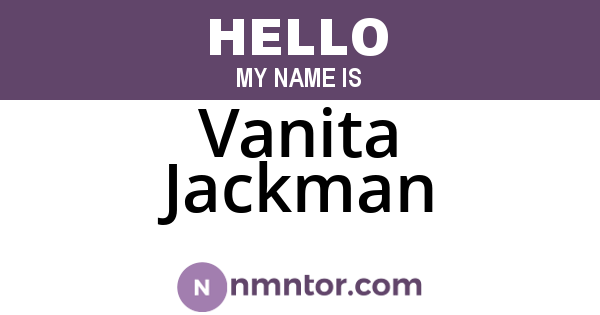Vanita Jackman