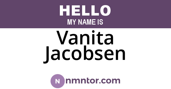 Vanita Jacobsen