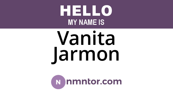 Vanita Jarmon