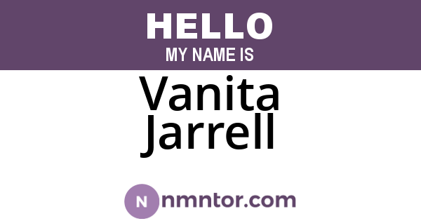 Vanita Jarrell
