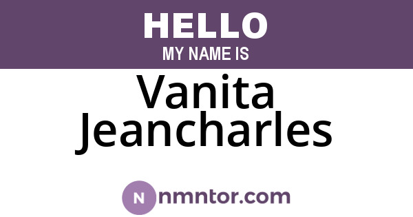 Vanita Jeancharles