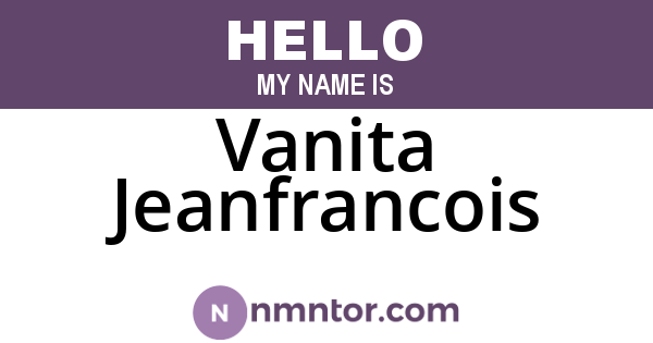 Vanita Jeanfrancois