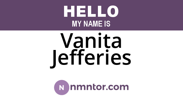 Vanita Jefferies