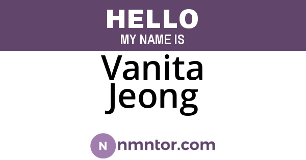 Vanita Jeong