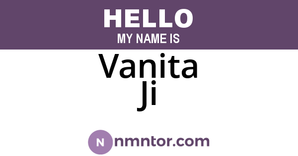 Vanita Ji