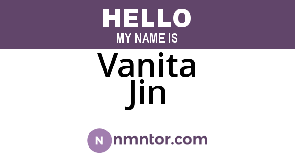 Vanita Jin