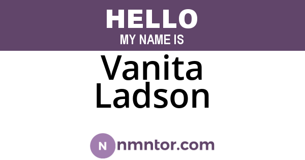 Vanita Ladson