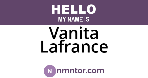 Vanita Lafrance