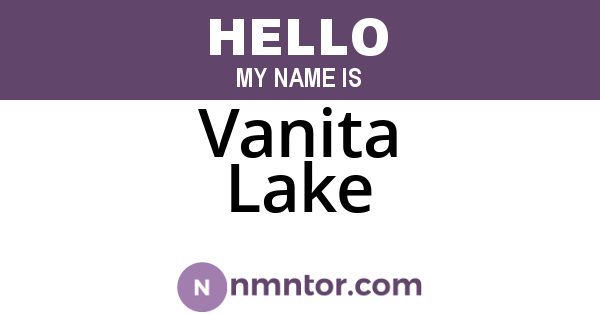 Vanita Lake