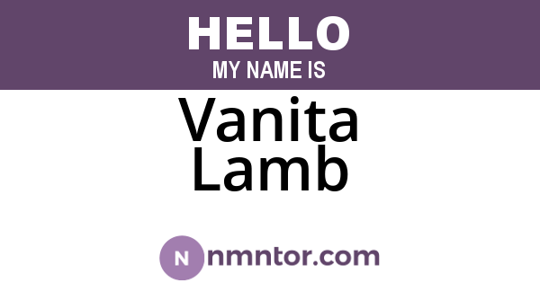 Vanita Lamb