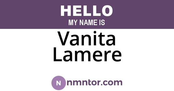 Vanita Lamere