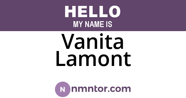 Vanita Lamont
