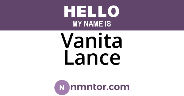Vanita Lance