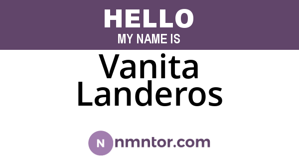 Vanita Landeros