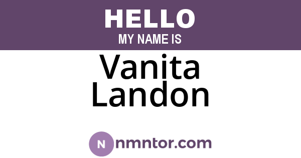 Vanita Landon