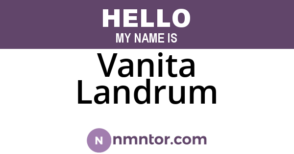 Vanita Landrum