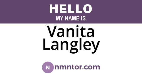 Vanita Langley