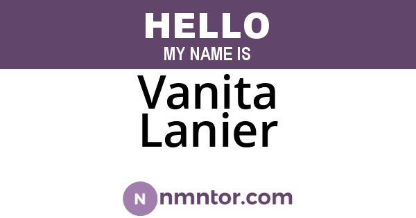Vanita Lanier