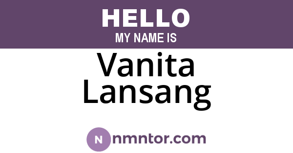 Vanita Lansang