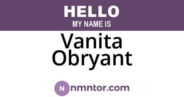 Vanita Obryant