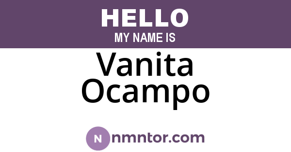 Vanita Ocampo