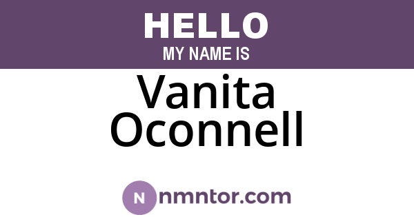 Vanita Oconnell