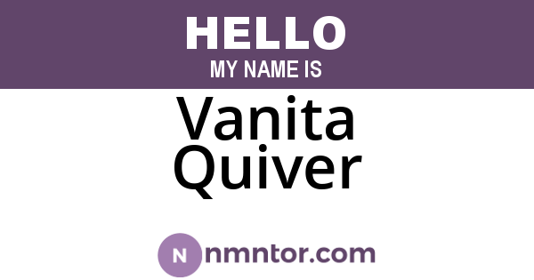 Vanita Quiver