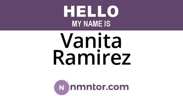 Vanita Ramirez
